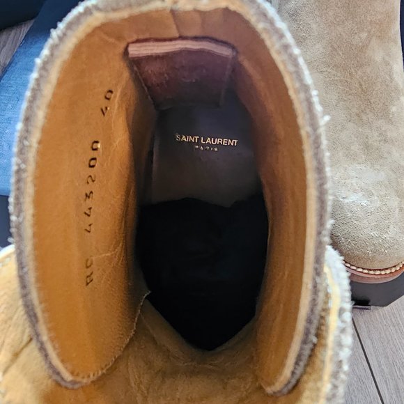 NEW Saint Laurent Suede Ankle Boot in Camel, Size 8.5 US - Picture 6 of 9